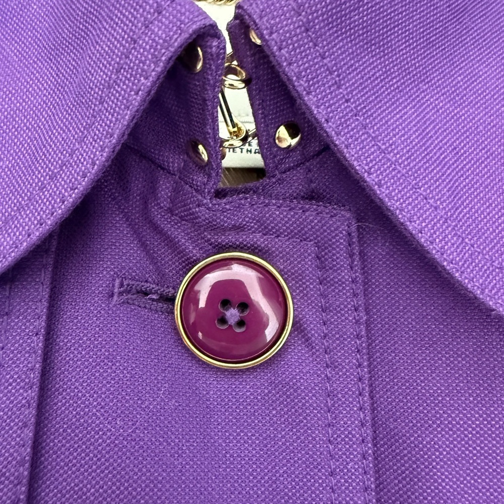 NEW Banana Republic Violet Purple Trench Coat - Picture 9 of 15